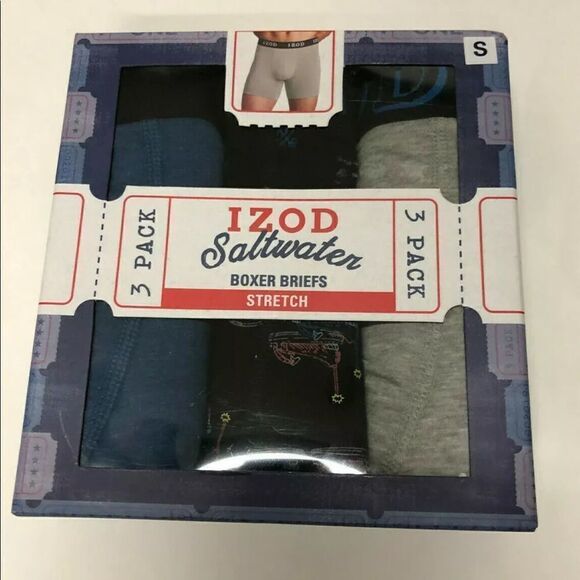 Izod Boxer Briefs Mens Small 3 Pack - Picture 1 of 2